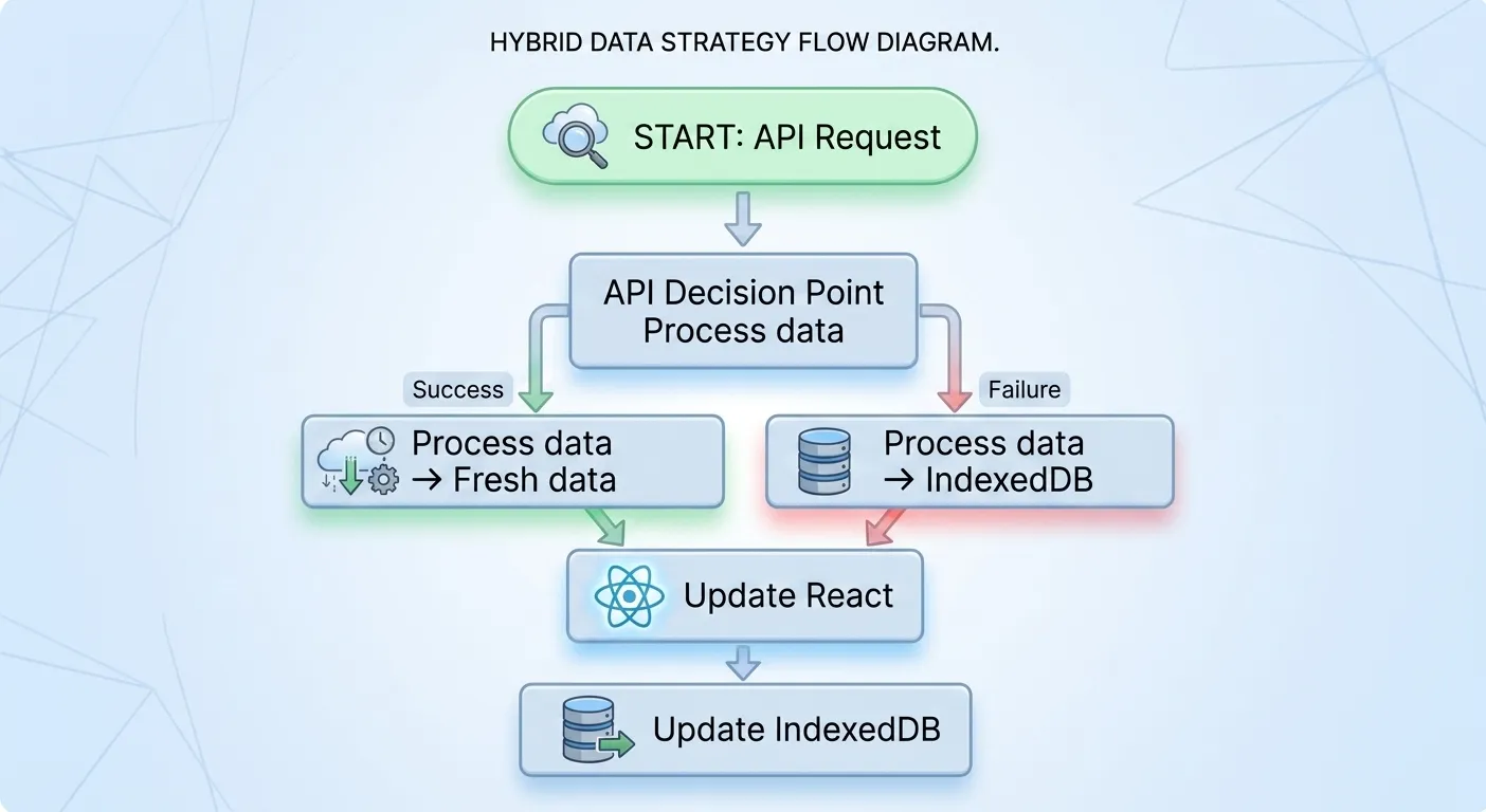 hybrid data strategy flow diagram
