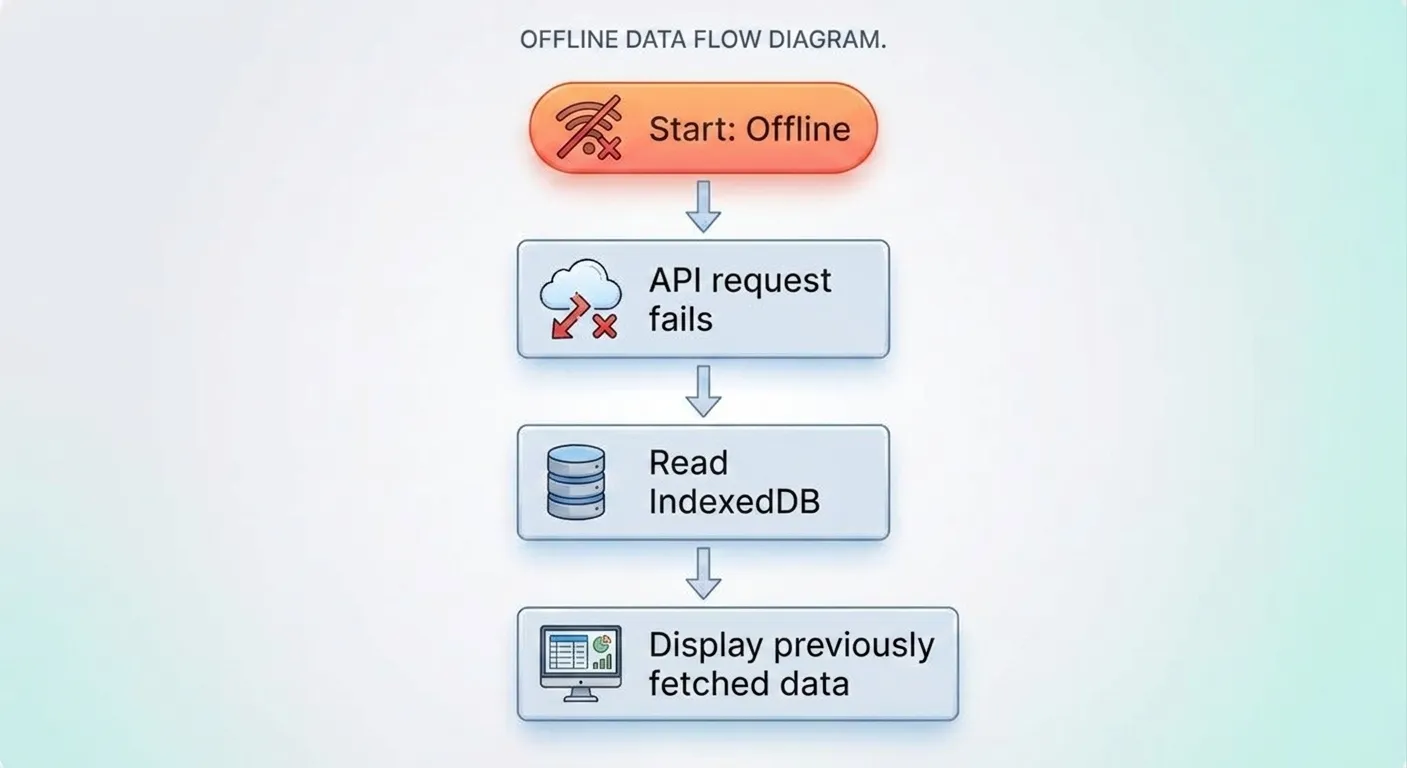 Offline data flow diagram