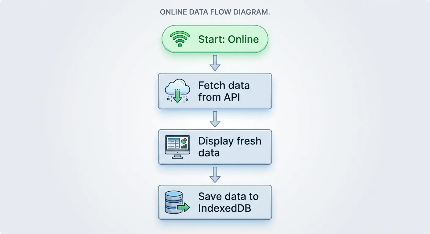 Online data flow diagram